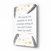 Bukowski Quotes Glass Wall Art.