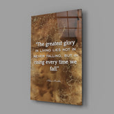 Mandela Quotes Glass Wall Art.