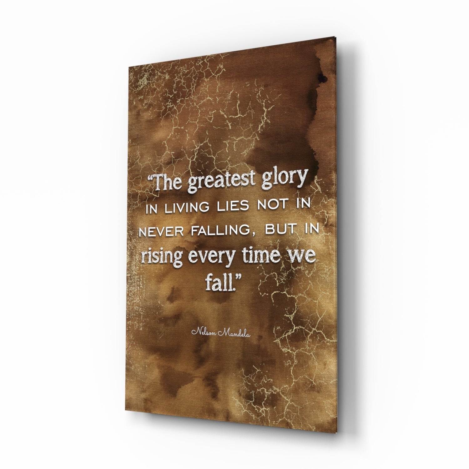 Mandela Quotes Glass Wall Art.