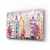 Fairy Tale City Glass Wall Art.