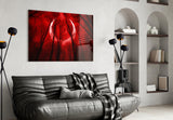 Red Sky Glass Wall Art.