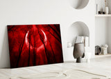 Red Sky Glass Wall Art.