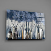 Vases and Trees Glass Wall Art.
