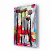 Flower Silhouettes Glass Wall Art.