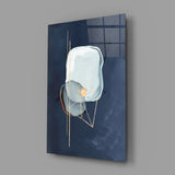 Abstract Blue Glass Wall Art.