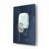 Abstract Blue Glass Wall Art.
