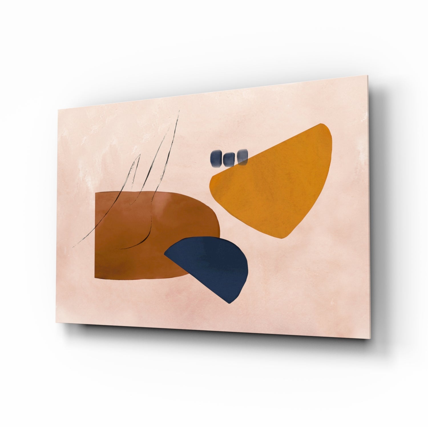 Abstract Brown Glass Wall Art.