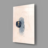 Abstract Beige Glass Wall Art.