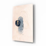Abstract Beige Glass Wall Art.