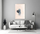 Abstract Beige Glass Wall Art.