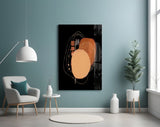 Abstract Black Glass Wall Art.