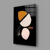 Abstract Acorn Glass Wall Art.