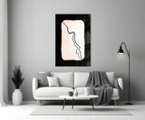 Abstract Distinction Glass Wall Art.