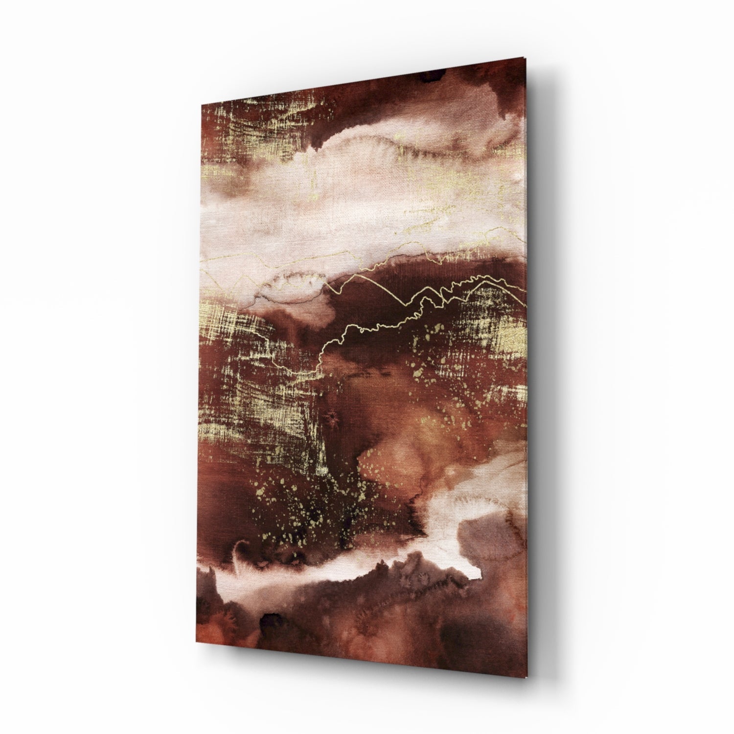 Abstract Earth Glass Wall Art.