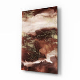 Abstract Earth Glass Wall Art.