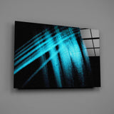 Blue Lights Glass Wall Art.