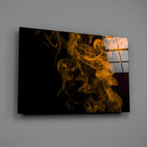 Orange Smoke Glass Wall Art.