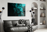 Green Smoke Glass Wall Art.