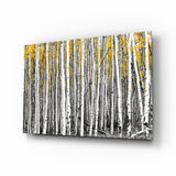 Yellow Forest Glass Wall Art.