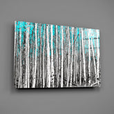Blue Forest Glass Wall Art.