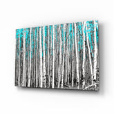 Blue Forest Glass Wall Art.