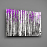 Pink Forest Glass Wall Art.