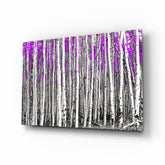 Pink Forest Glass Wall Art.