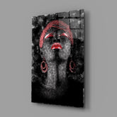 Woman and Red Glass Wall Art.