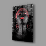 Woman and Red Glass Wall Art.
