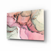 Pink Marble Pattern Glass Wall Art.