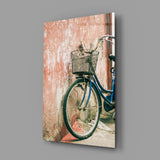 Bicycle Basket Glass Wall Art.