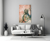 Bicycle Basket Glass Wall Art.