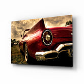 Red Chevrolet Glass Wall Art.