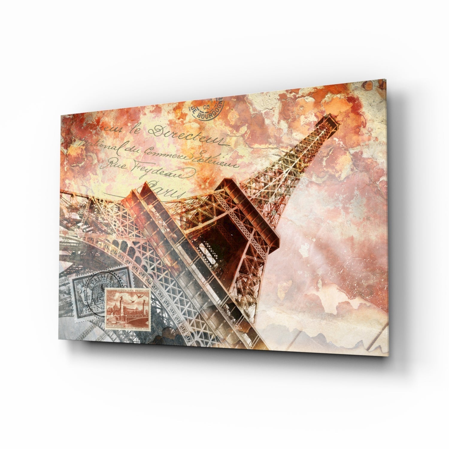 Eiffel Glass Wall Art.