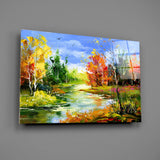 Colorful Autumn Glass Wall Art.