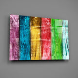 Colored Wood Glass Wall Art.
