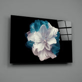 Blue Flower Glass Wall Art.