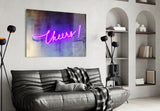 Cheers Glass Wall Art.