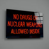 “No drugs” Glass Wall Art.
