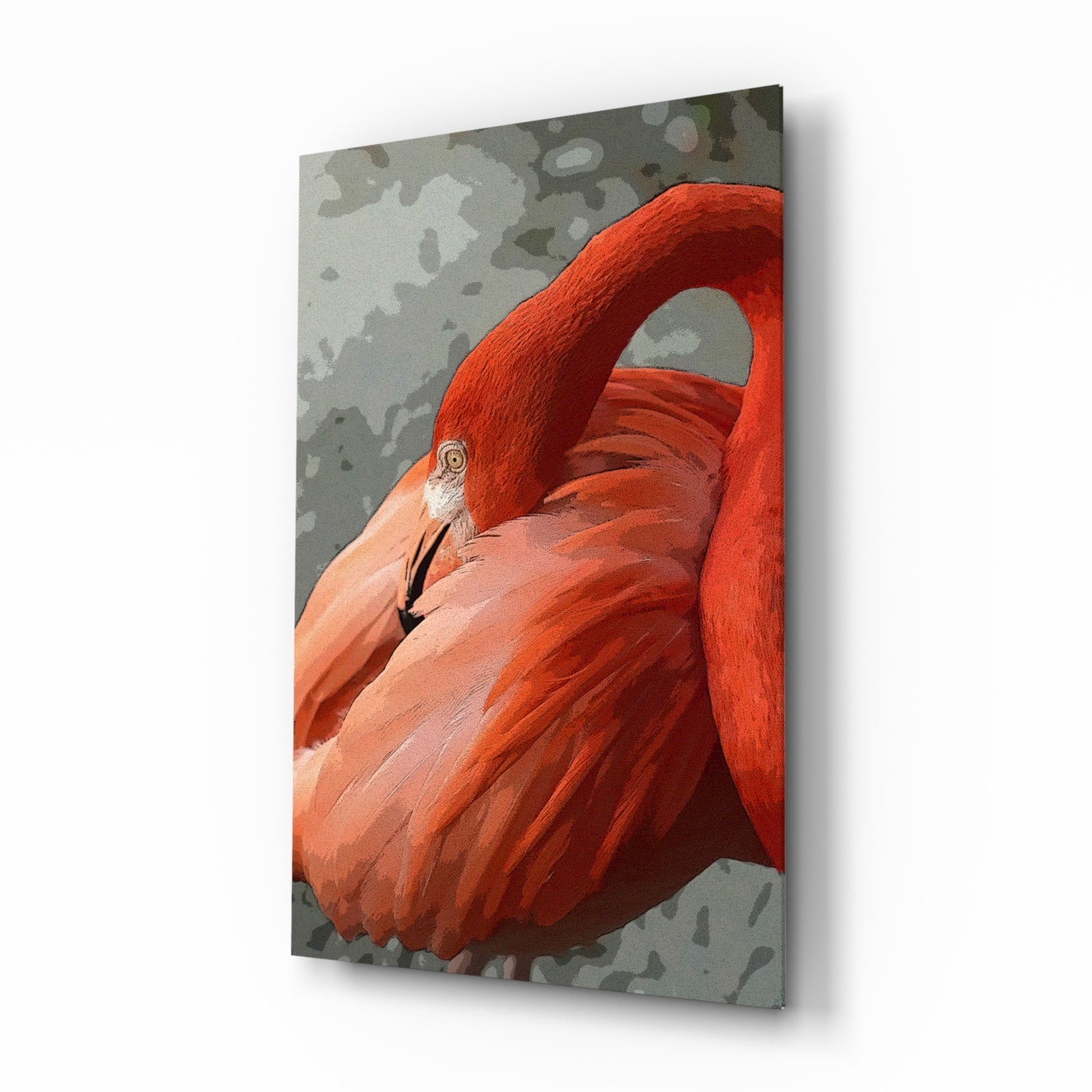 Flamingo Glass Wall Art.
