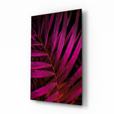 Purple Leaf Glass Wall Art.