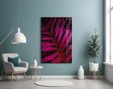 Purple Leaf Glass Wall Art.