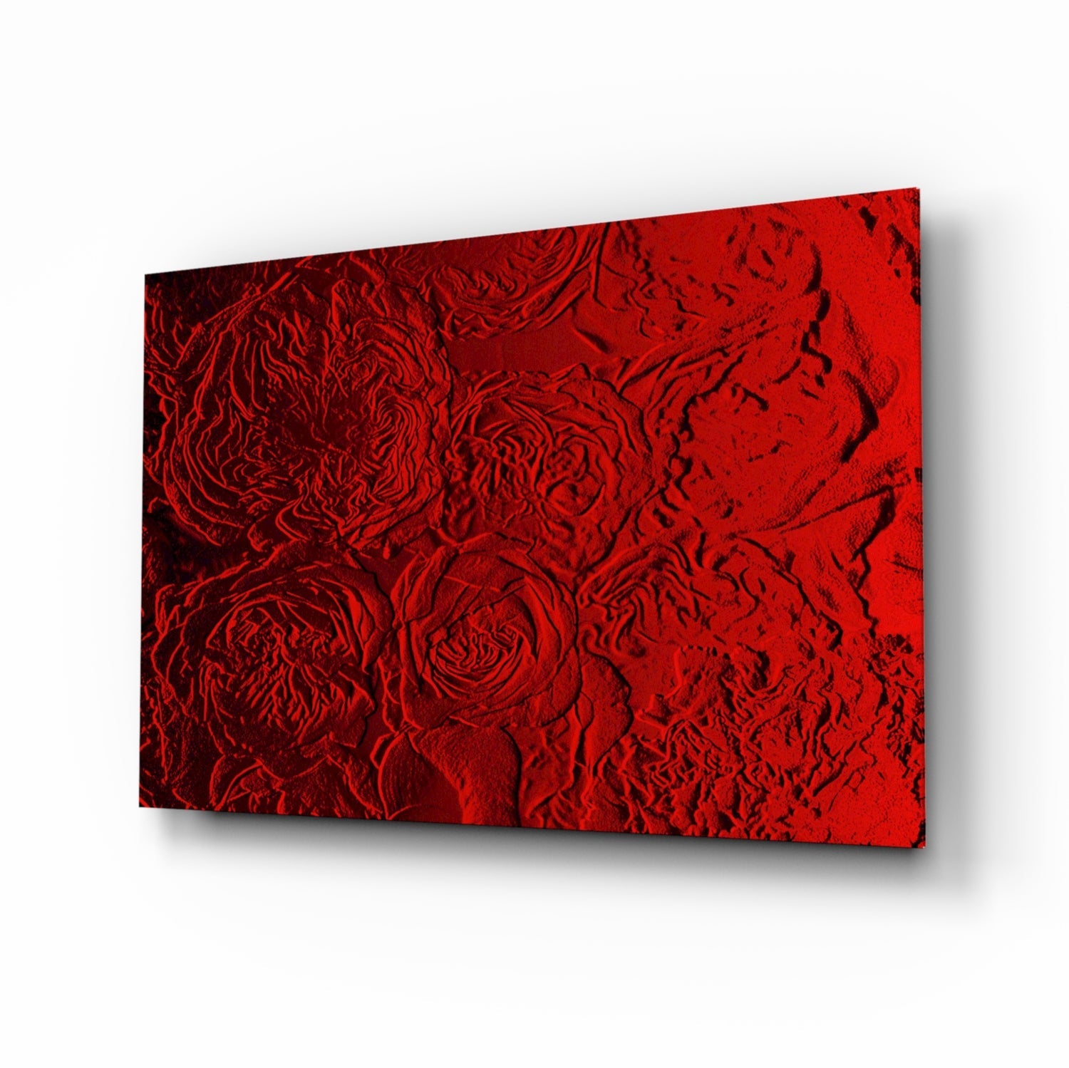 Rose Patterned Glass Wall Art.