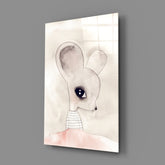 Cute Mouse Glass Wall Art.