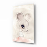 Cute Mouse Glass Wall Art.