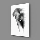 Elephant Glass Wall Art.