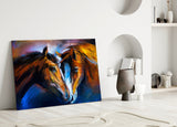 Horses Glass Wall Art.