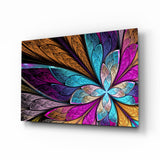 Colorful Flower Glass Wall Art.