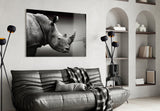 Rhino Glass Wall Art.