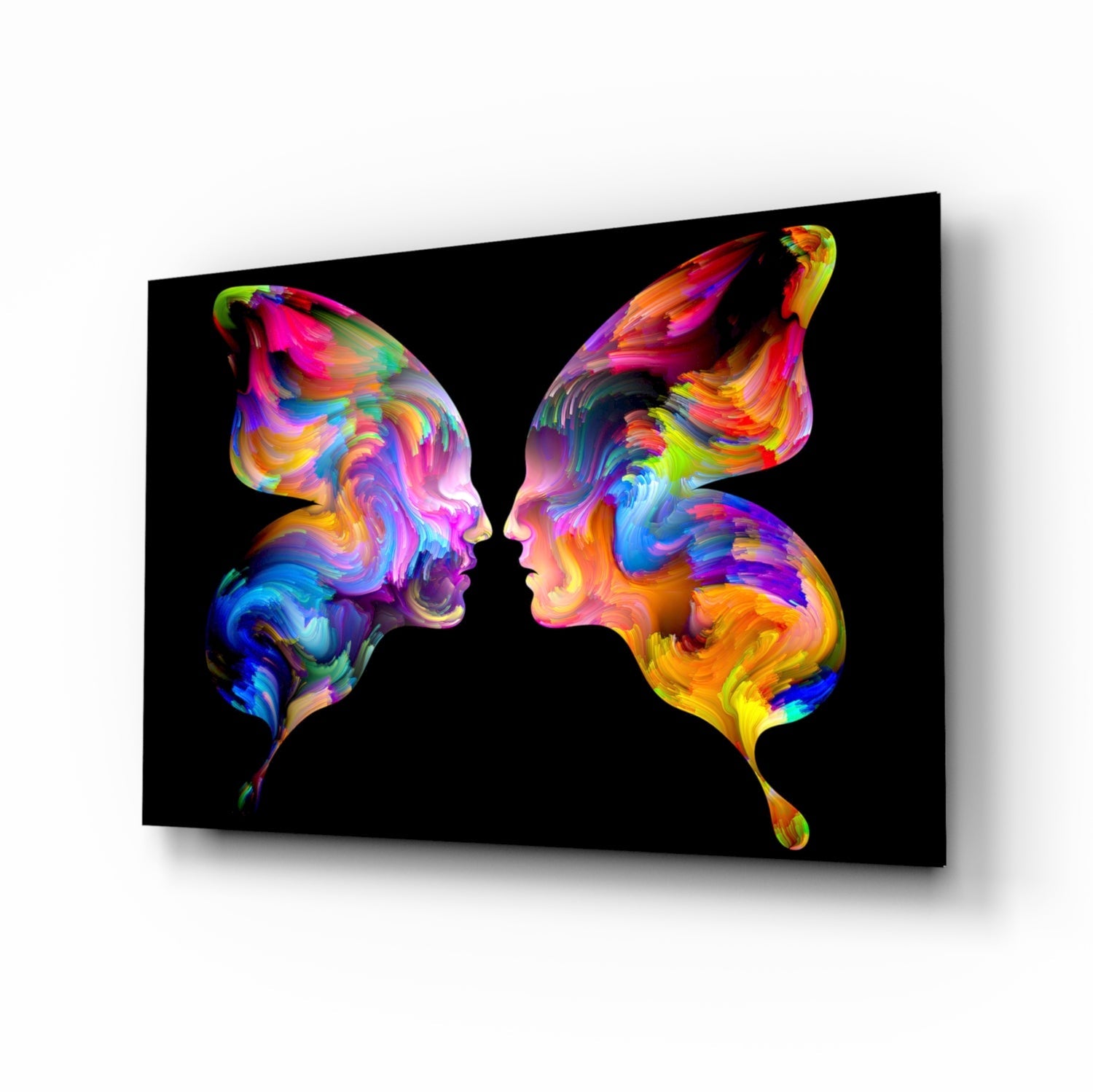 Butterfly Silhouettes Glass Wall Art.